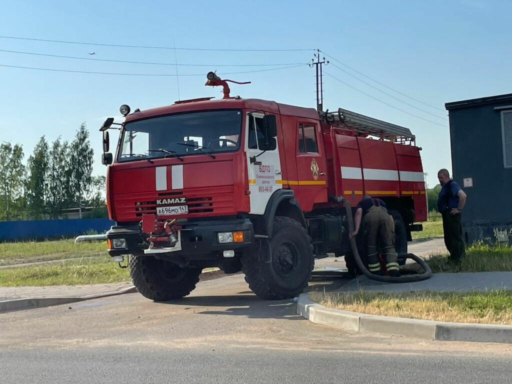 Пожар в Новоселье (Ломоносовский район) - Ленинградское областное отделение  ВДПО