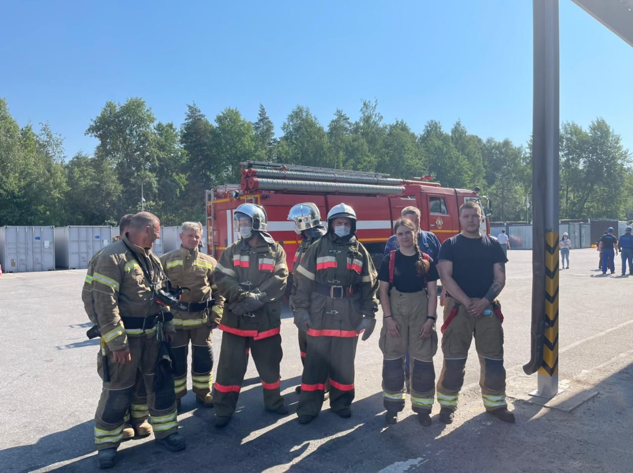 Плановая противопожарная тренировка на предприятии (Ломоносовский район ...